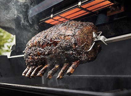 Infrared Reverse Seared Rotisserie Prime Rib 