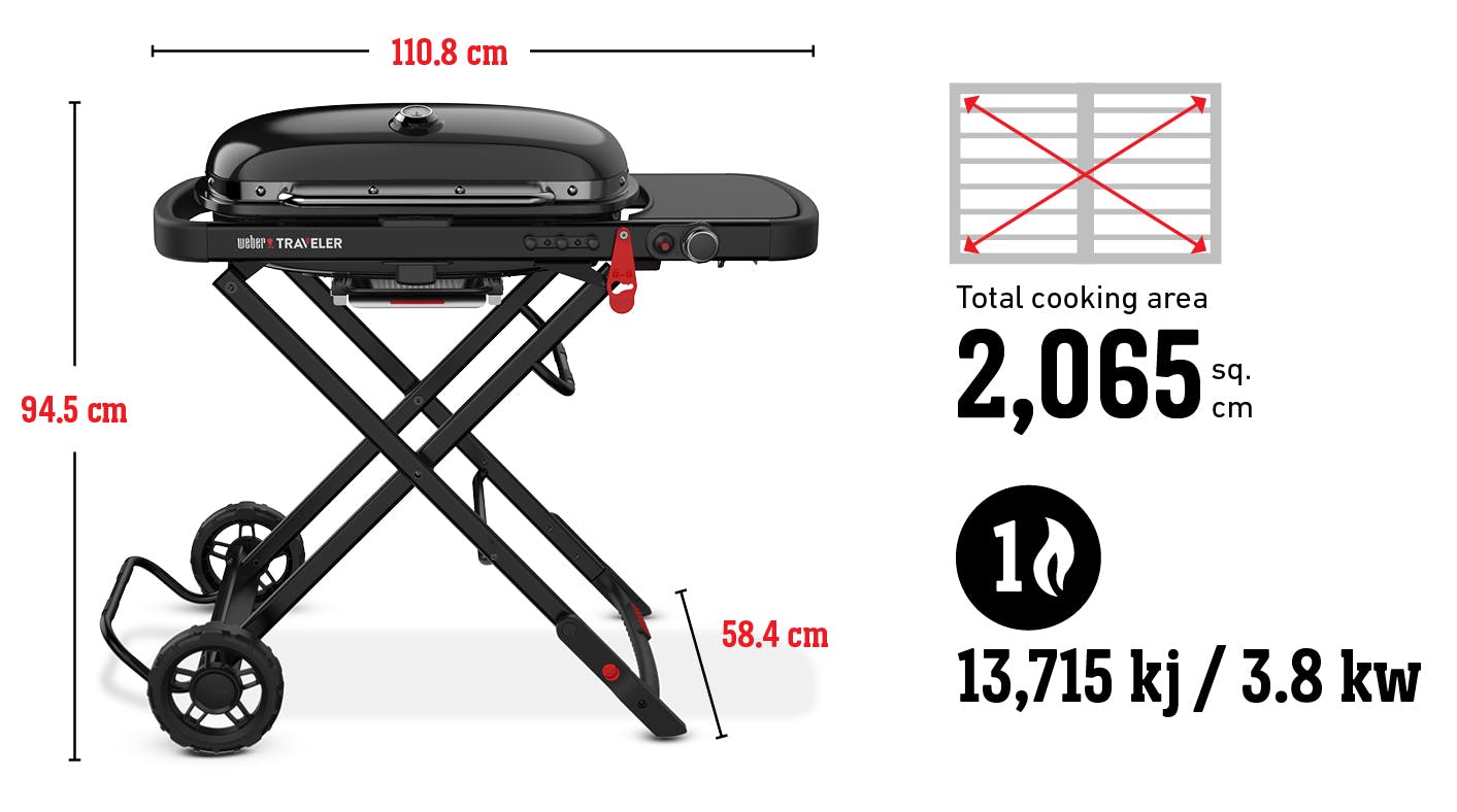 Weber Traveler Gas Barbecue Stealth Edition
