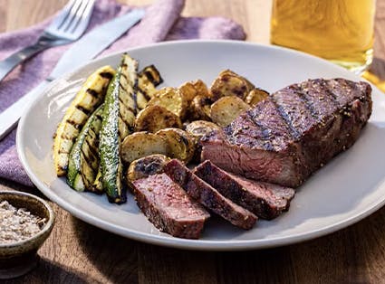 Reverse Seared New York Strip Steaks