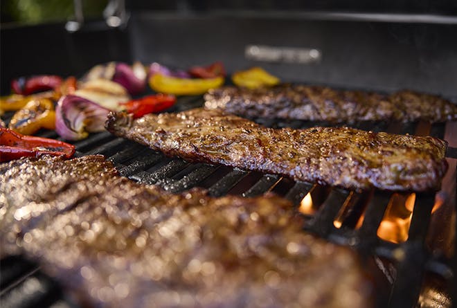 grilled skirt steak fajitas
