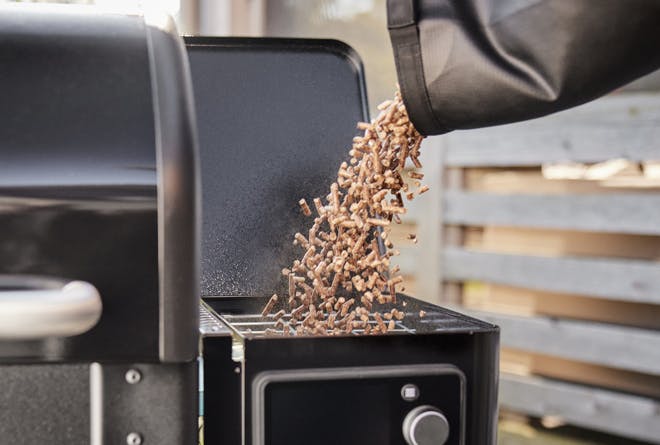 Fill the hopper with pellets