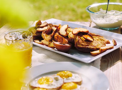Peaches and Cream French Toast 