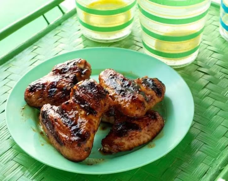 Barbecued Chicken Wings with Chipotle and Soy Glaze