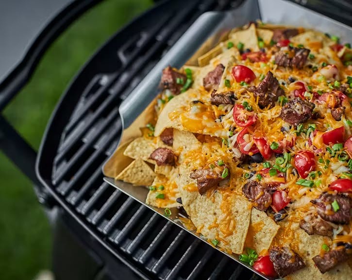 Cheesy Nachos with Steak and Black Beans