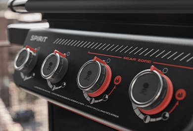 Boost Burners unleash 40% more power in the Sear Zone for bold, flavorful sears