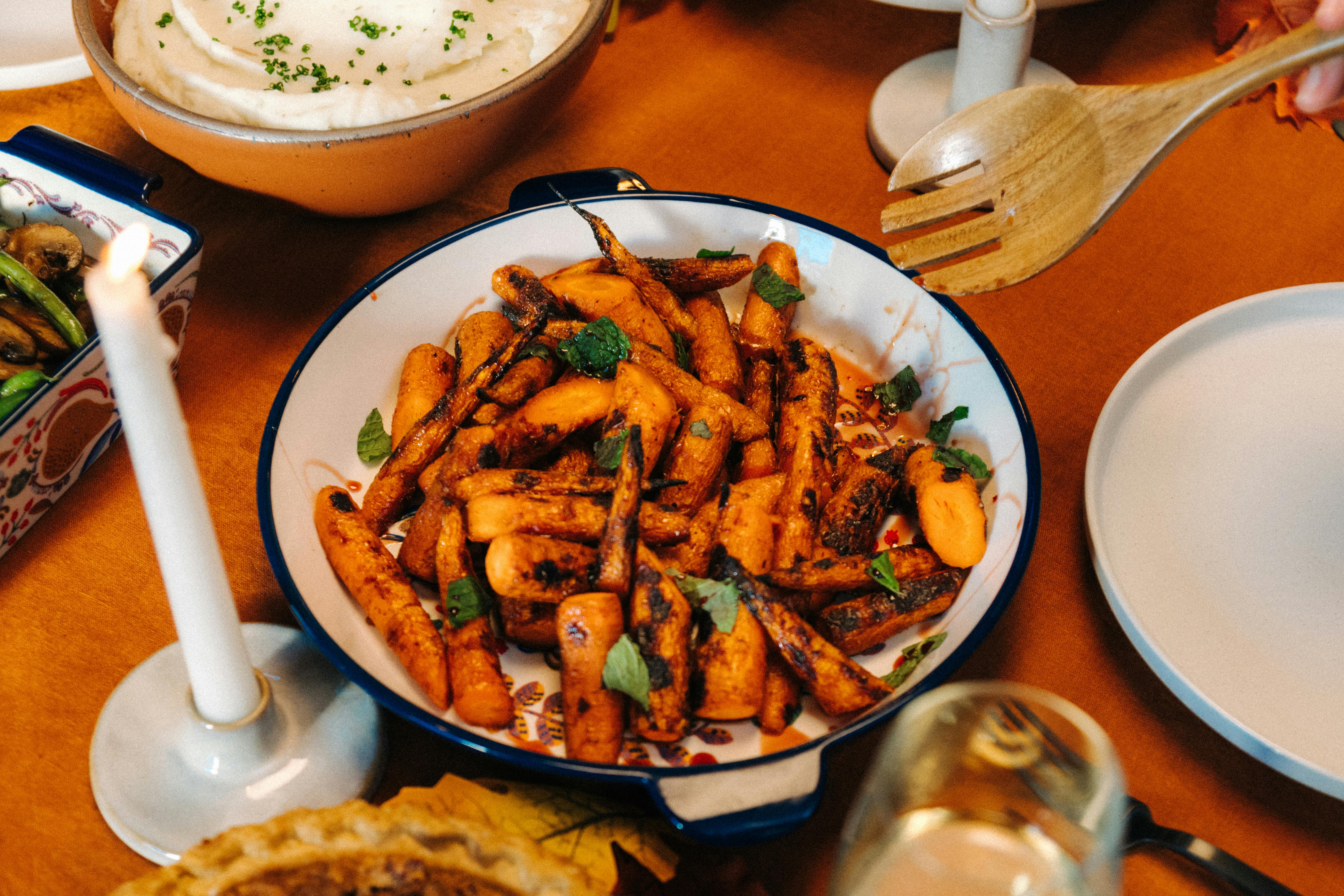 Grilled Carrots with Pomegranate Glaze