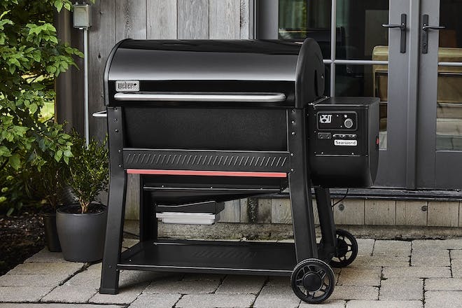 Weber Searwood Pellet Grill with ribs