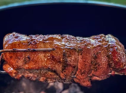 Rotisserie Pork Loin with Garlic, Rosemary, and Fennel