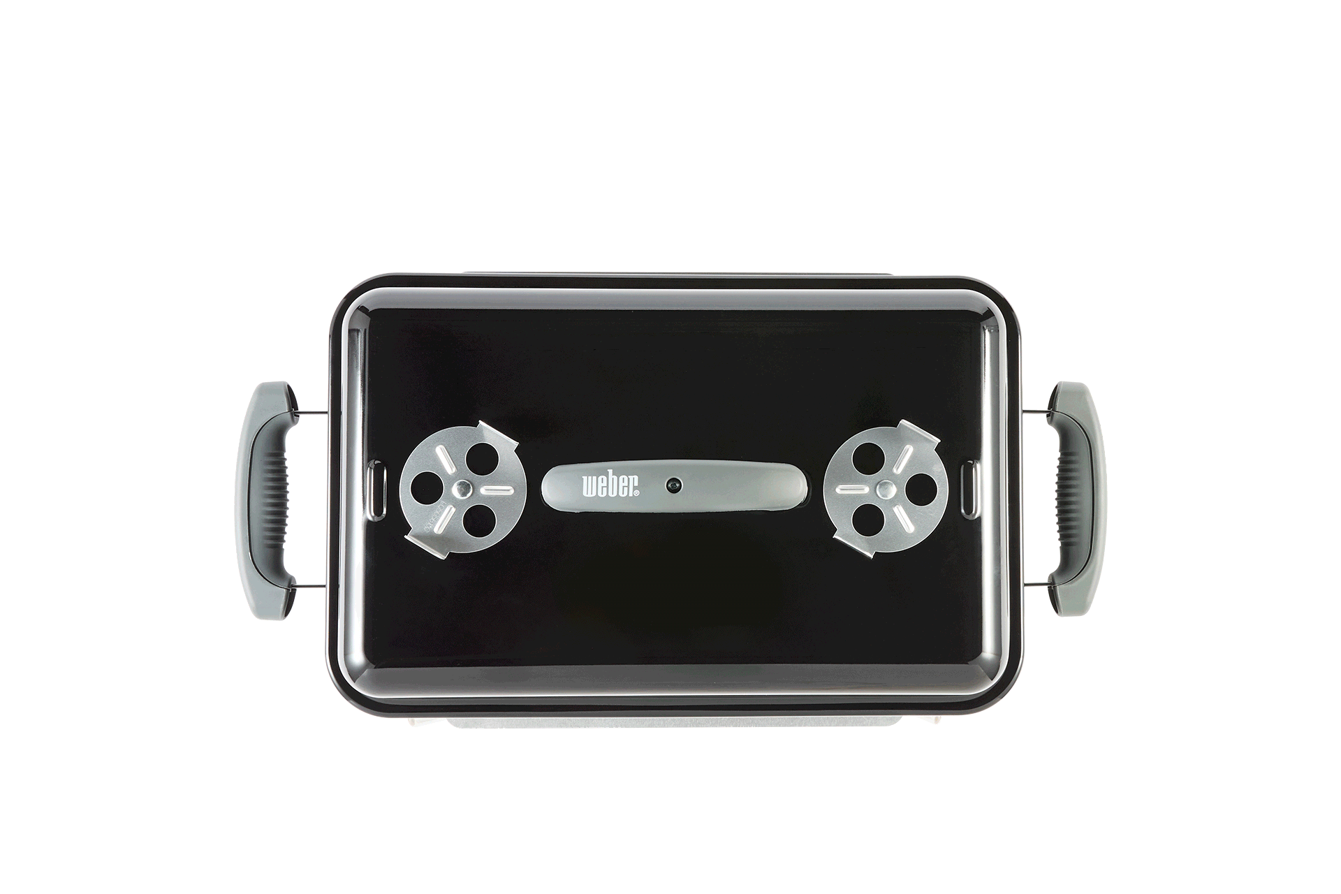 GIf showing the storage capacity of the Weber Go-Anywhere Charcoal grill