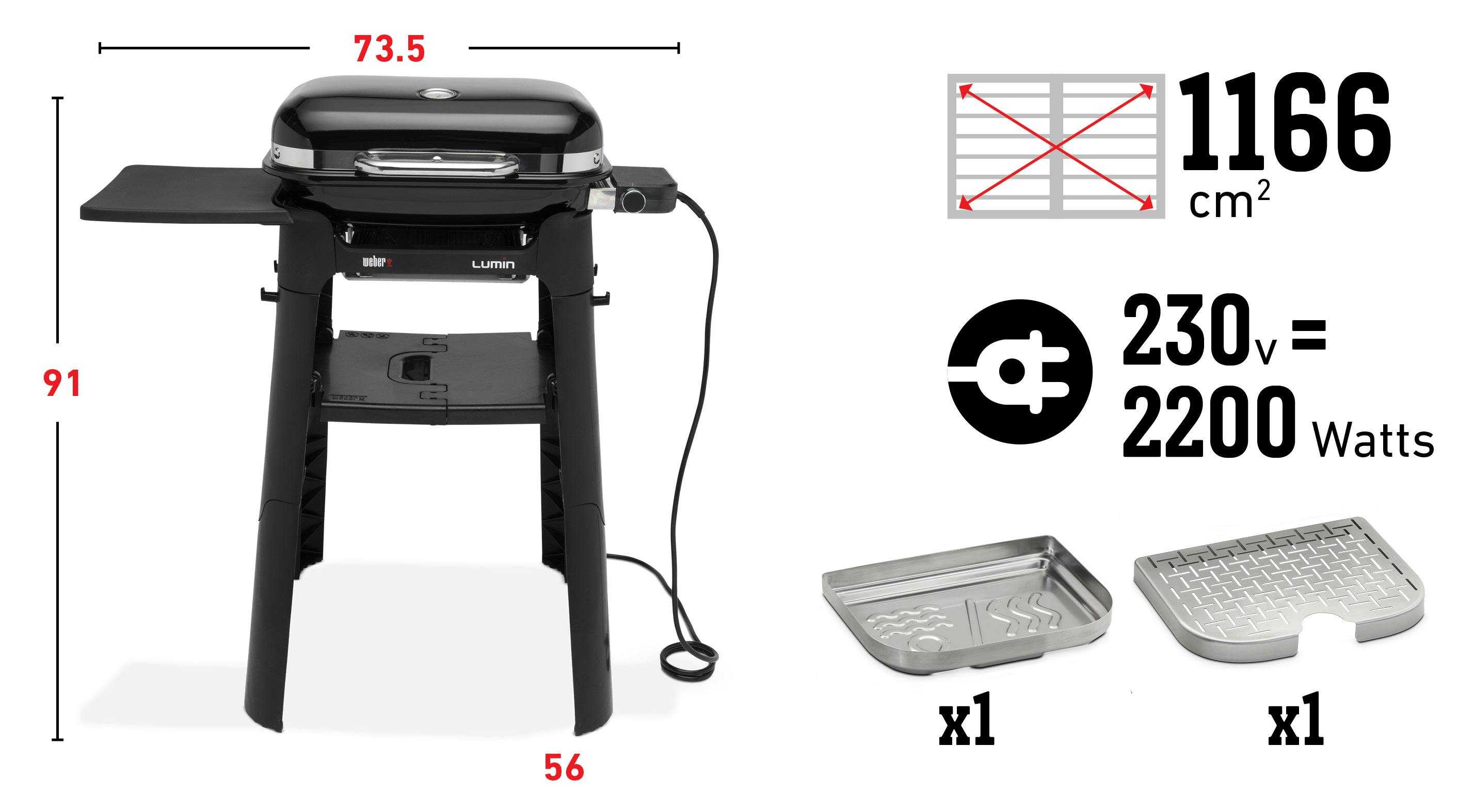 Lumin Compact elektrický gril se stojanem