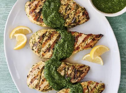 Chicken Breasts with Green Herb Salsa