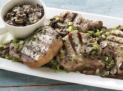 Pork Chops with Marsala and Porcini Mushroom Sauce 