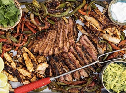 Griddled Steak and Chicken Fajitas