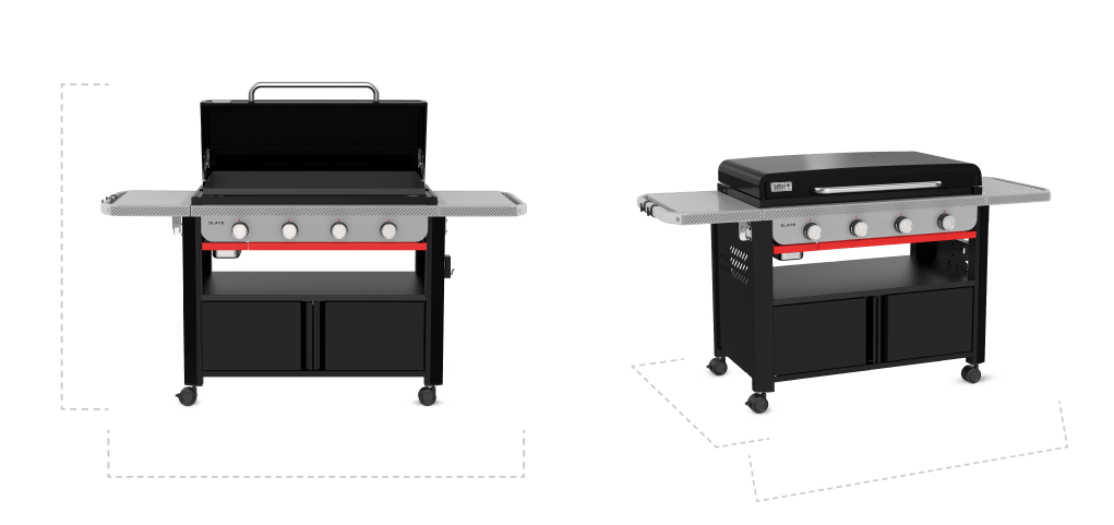 Slate&reg; 36&rdquo; Rust-Resistant Griddle with Closed Cabinet