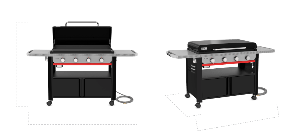 Slate&reg; 36&rdquo; Rust-Resistant Griddle with Closed Cabinet